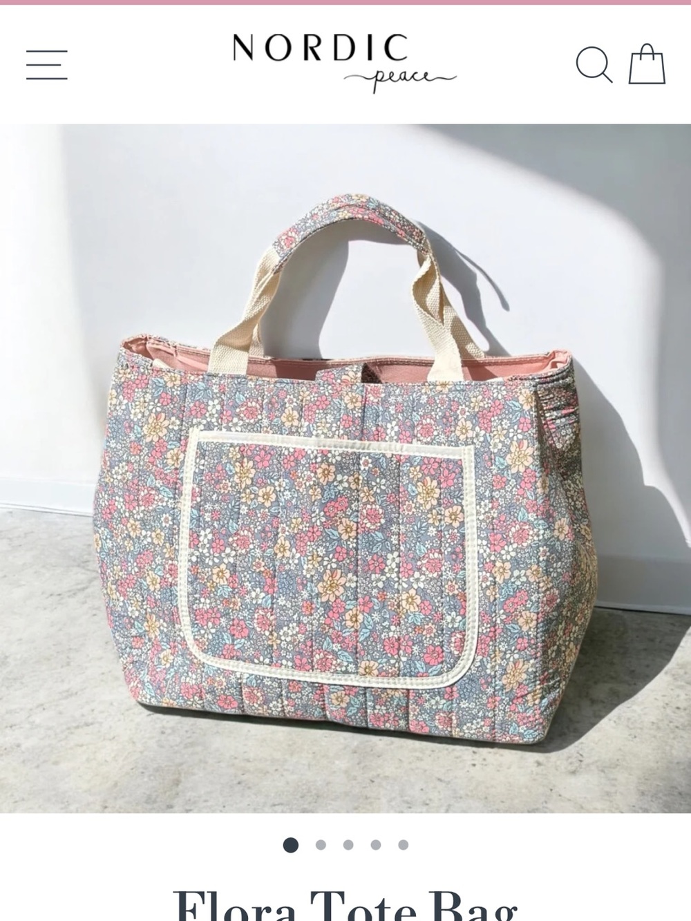 Flora Tote Bag - Pink Floral